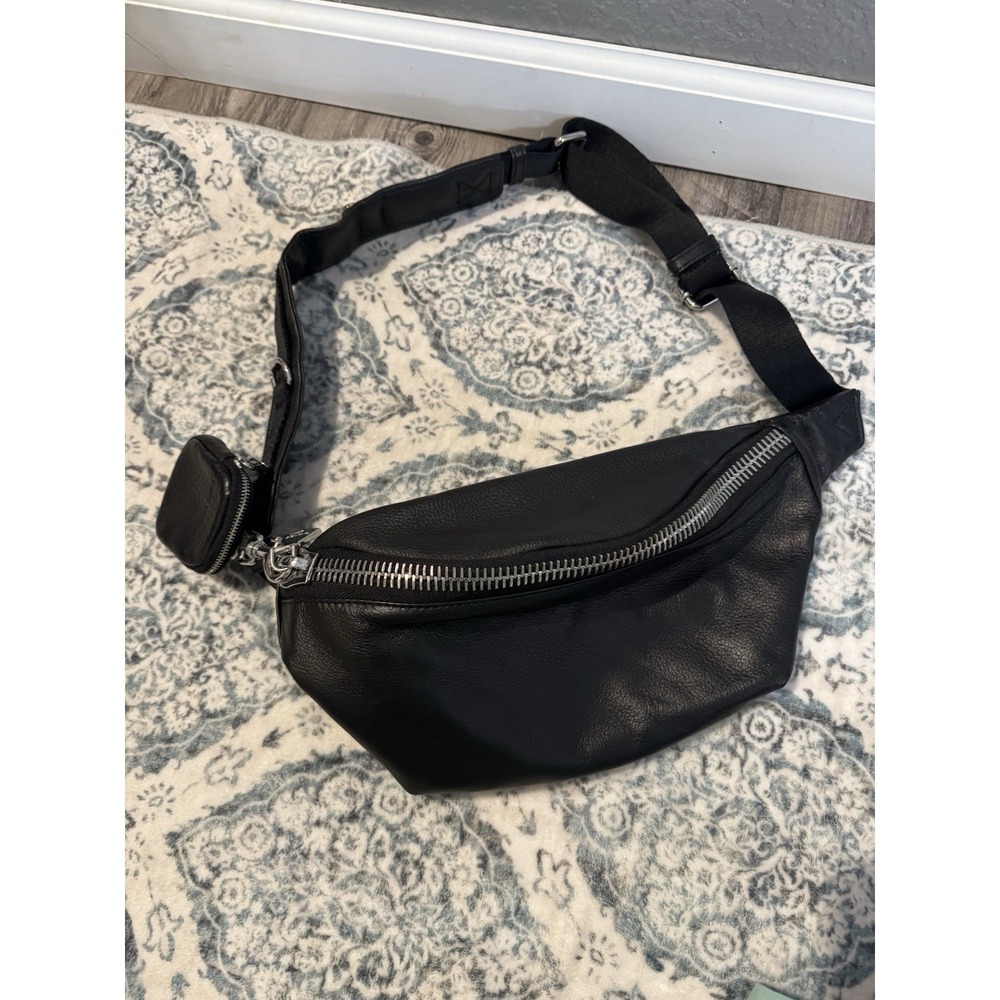 Aimee Kestenberg Milan Black Leather Belt Bag Excellent Condition
